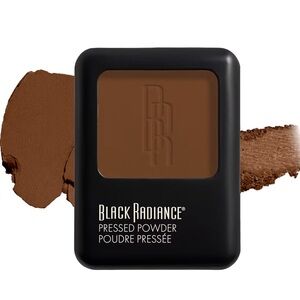 Black Radiance Pressed Powder Matte Finish Compact with Mirror & Sponge - Café